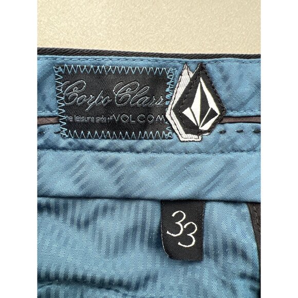 Volcom Corpo Frickin Modern Pants Mens 33 Straight Leg Black Cotton Blend Active - Picture 6 of 10